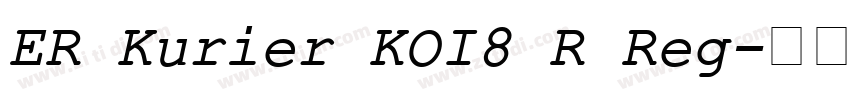 ER Kurier KOI8 R Reg字体转换